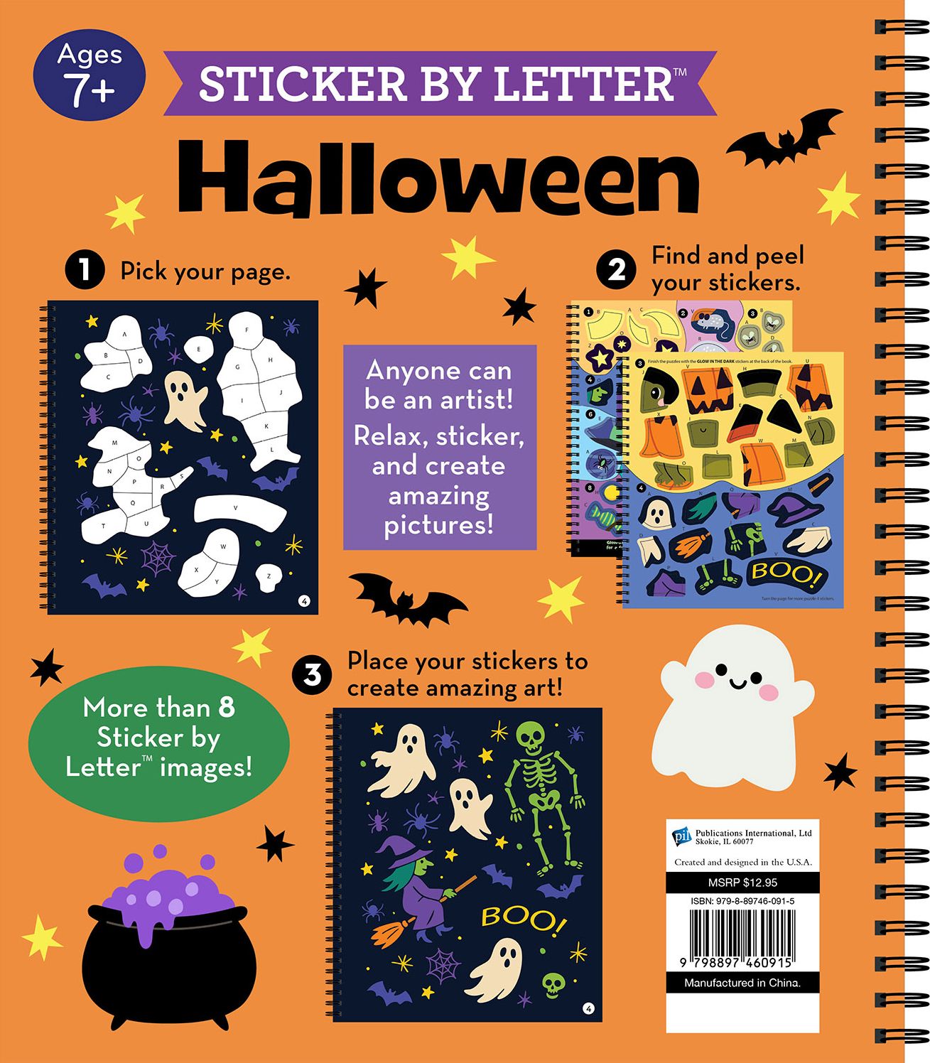 Sticker By Letter Halloween Glow in the Dark