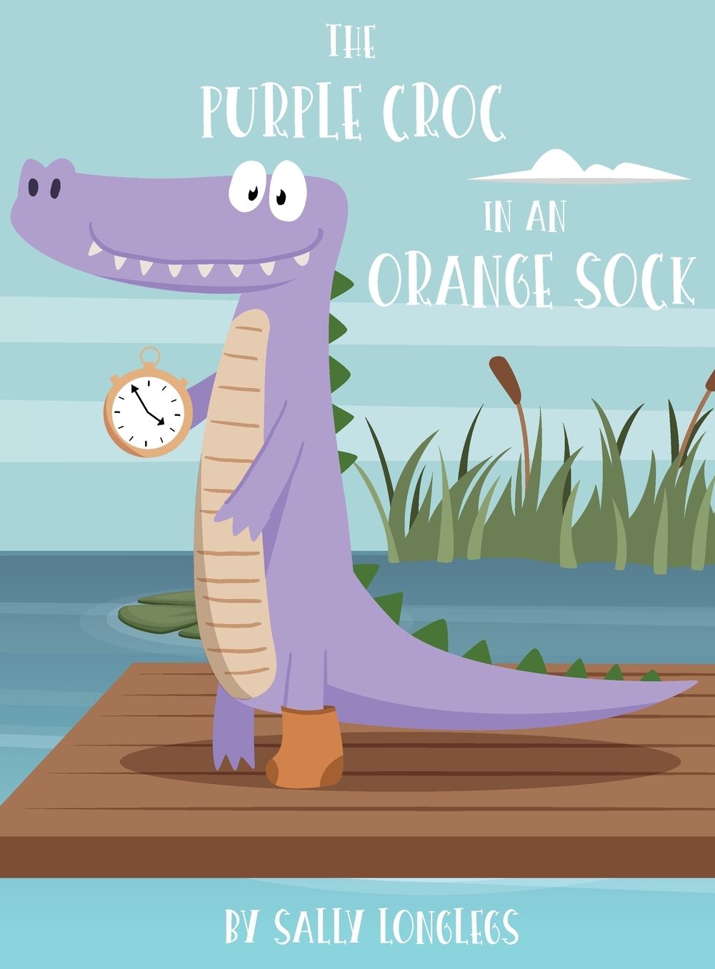 The Purple Croc In An Orange Sock