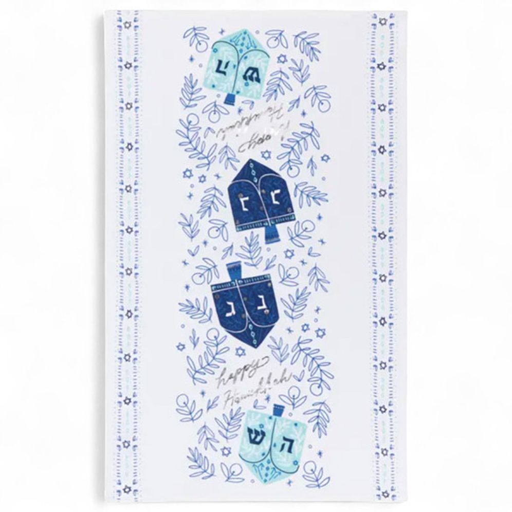 Dreidels Cotton Dish Towel