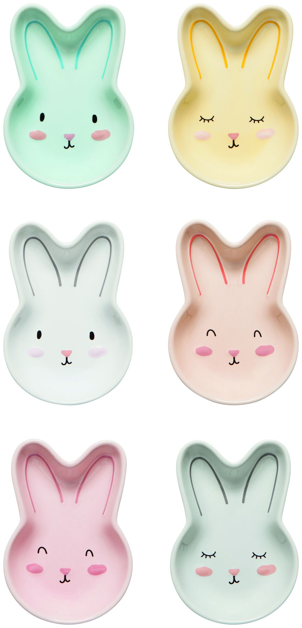 Bunny Pinch Bowls Set of 6