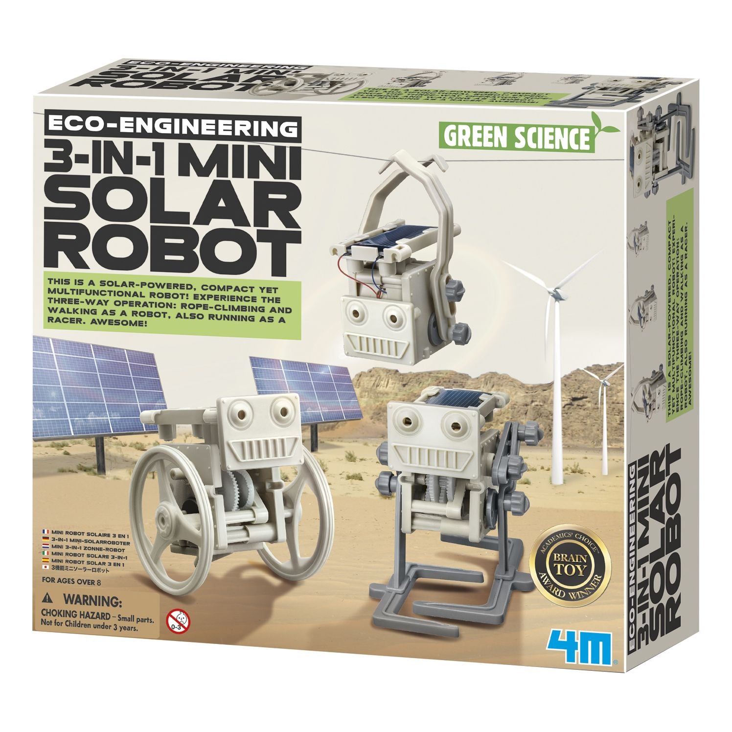 4M Green Science Eco-Engineering 3-In-1 Mini Solar Robot Kit
