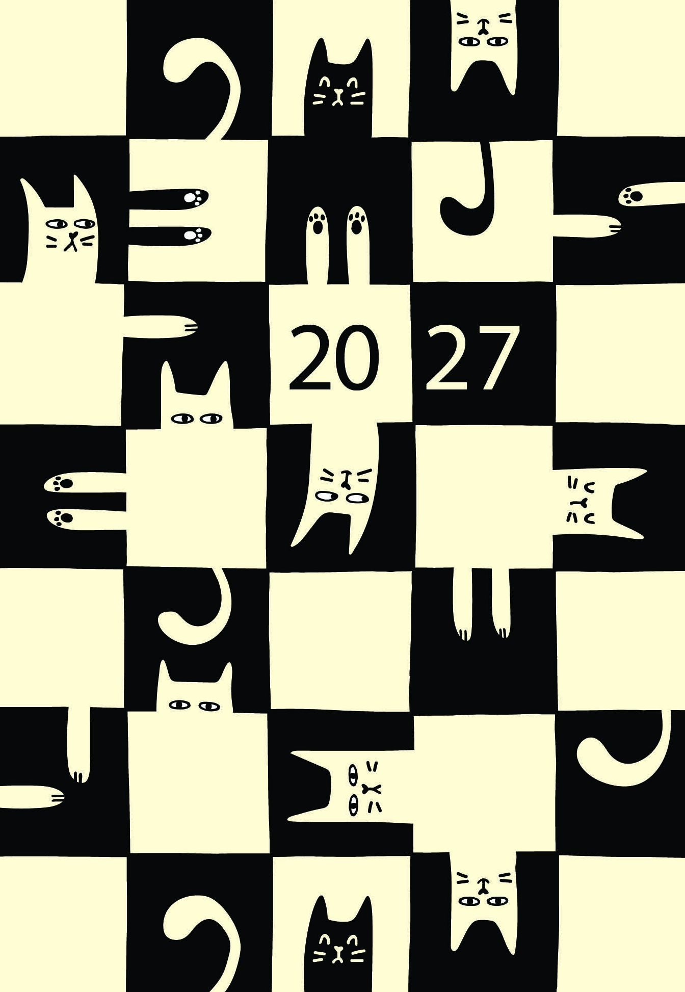 2026-2027 Super Pocket Planner Checker Cats