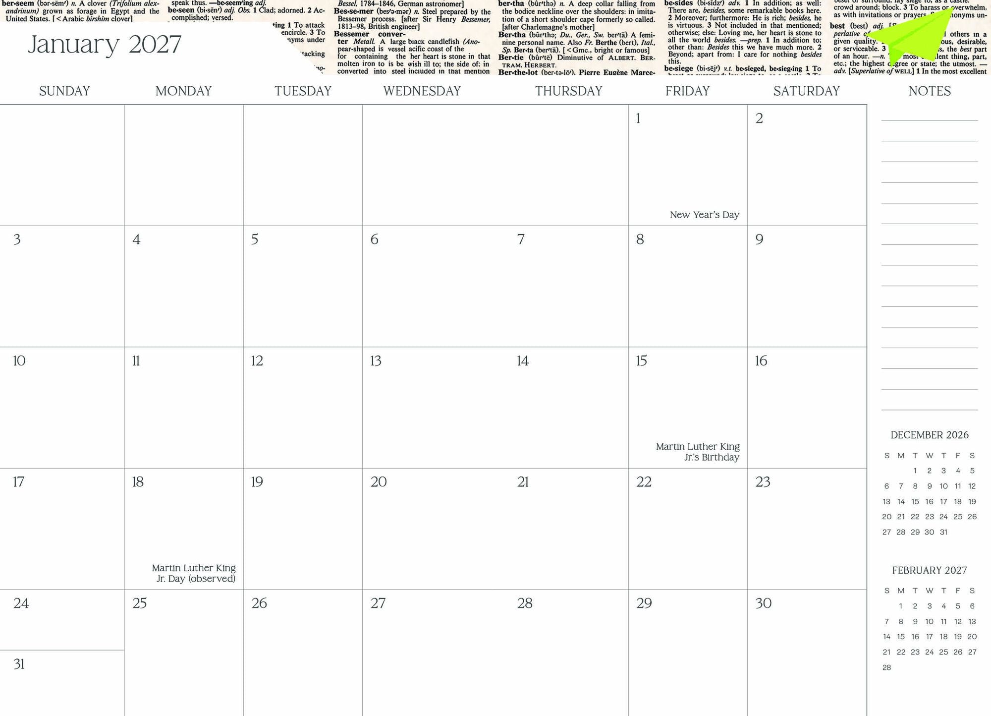 2026-2027 Super Pocket Planner Transformative