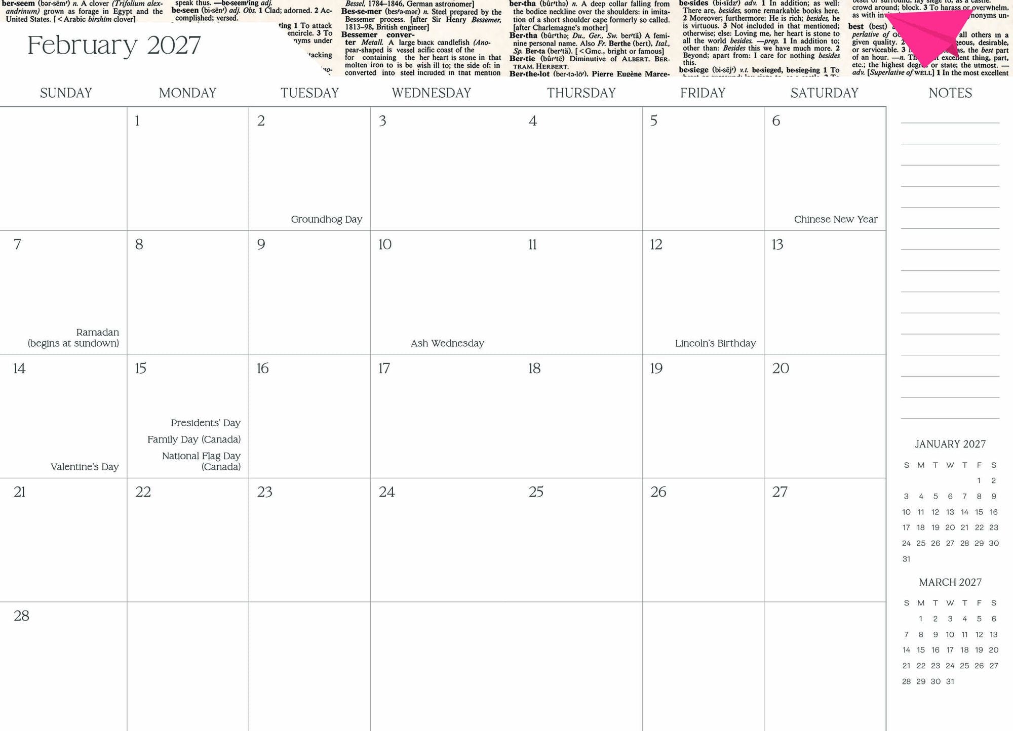 2026-2027 Super Pocket Planner Transformative