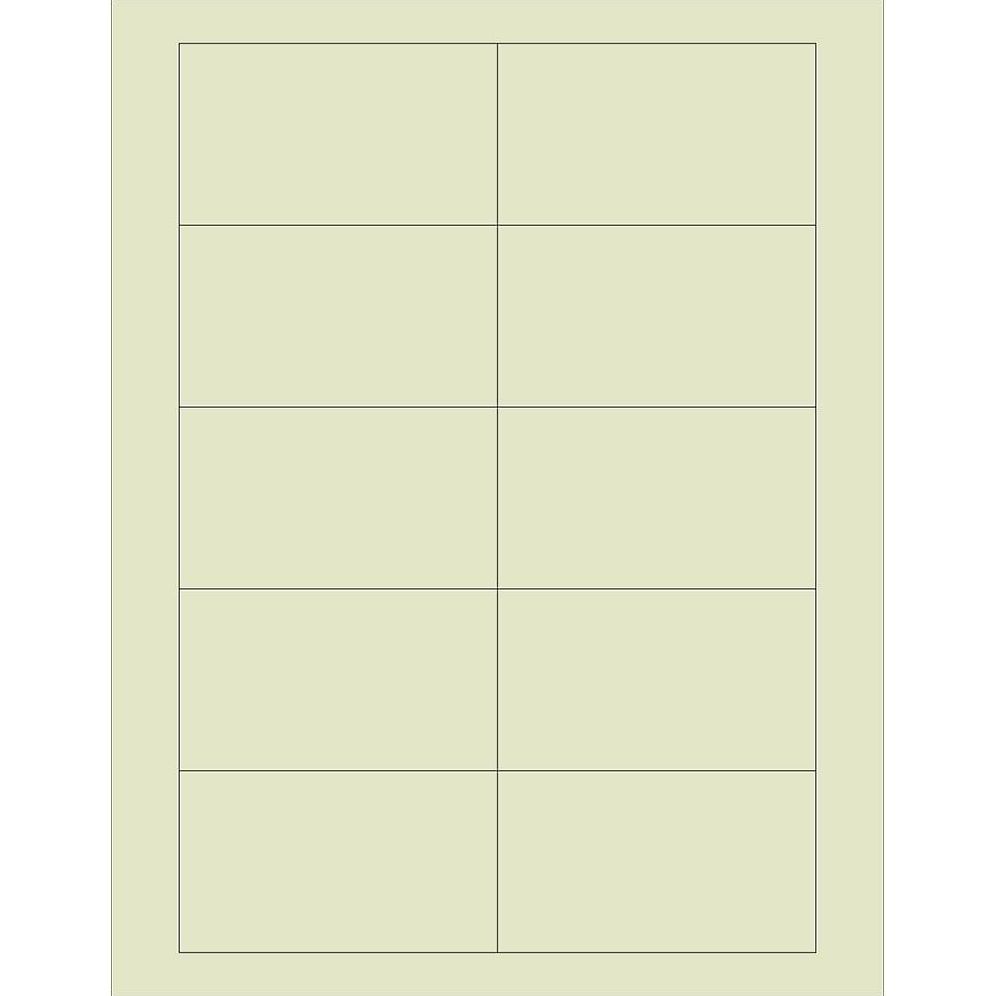 Chartreuse Large Rectangle Printable Labels