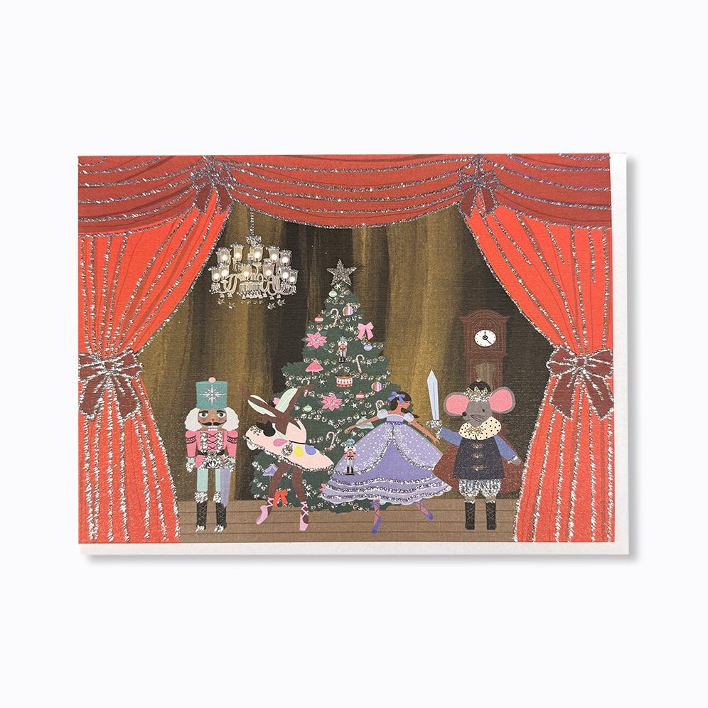Glitter Nutcracker Christmas Card