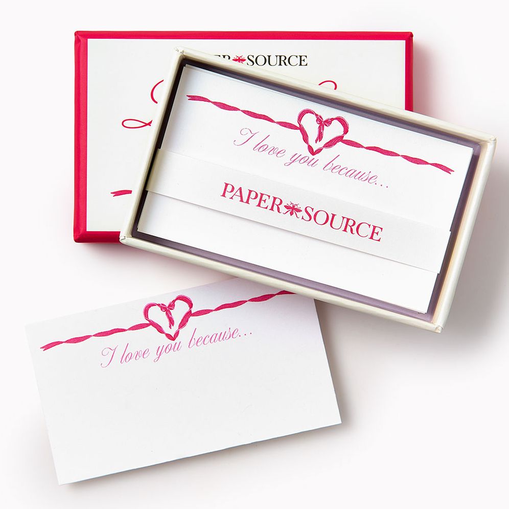 Valentines I Love You Because Mini Stationery Set