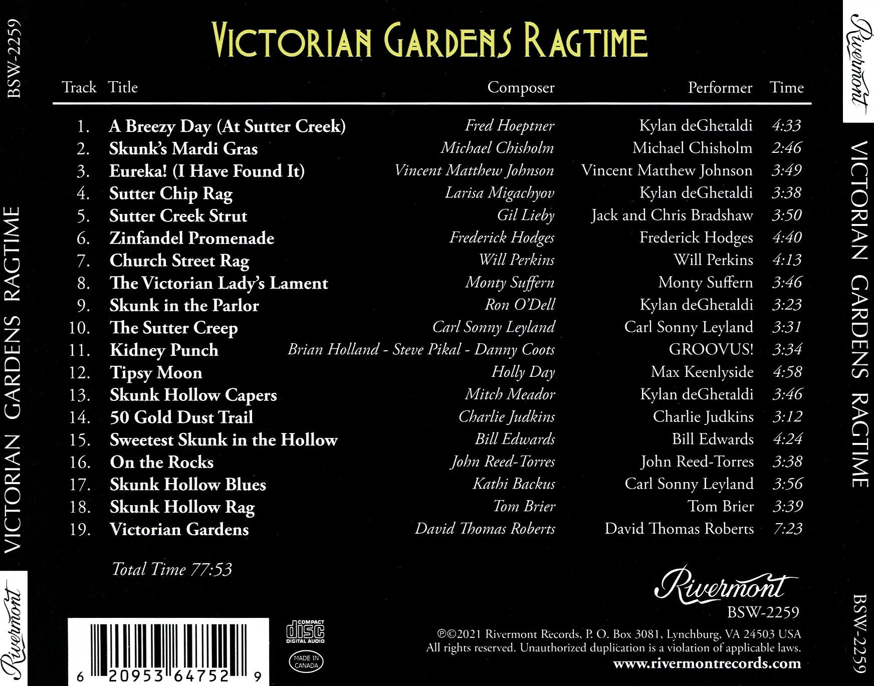 Victorian Gardens Ragtime