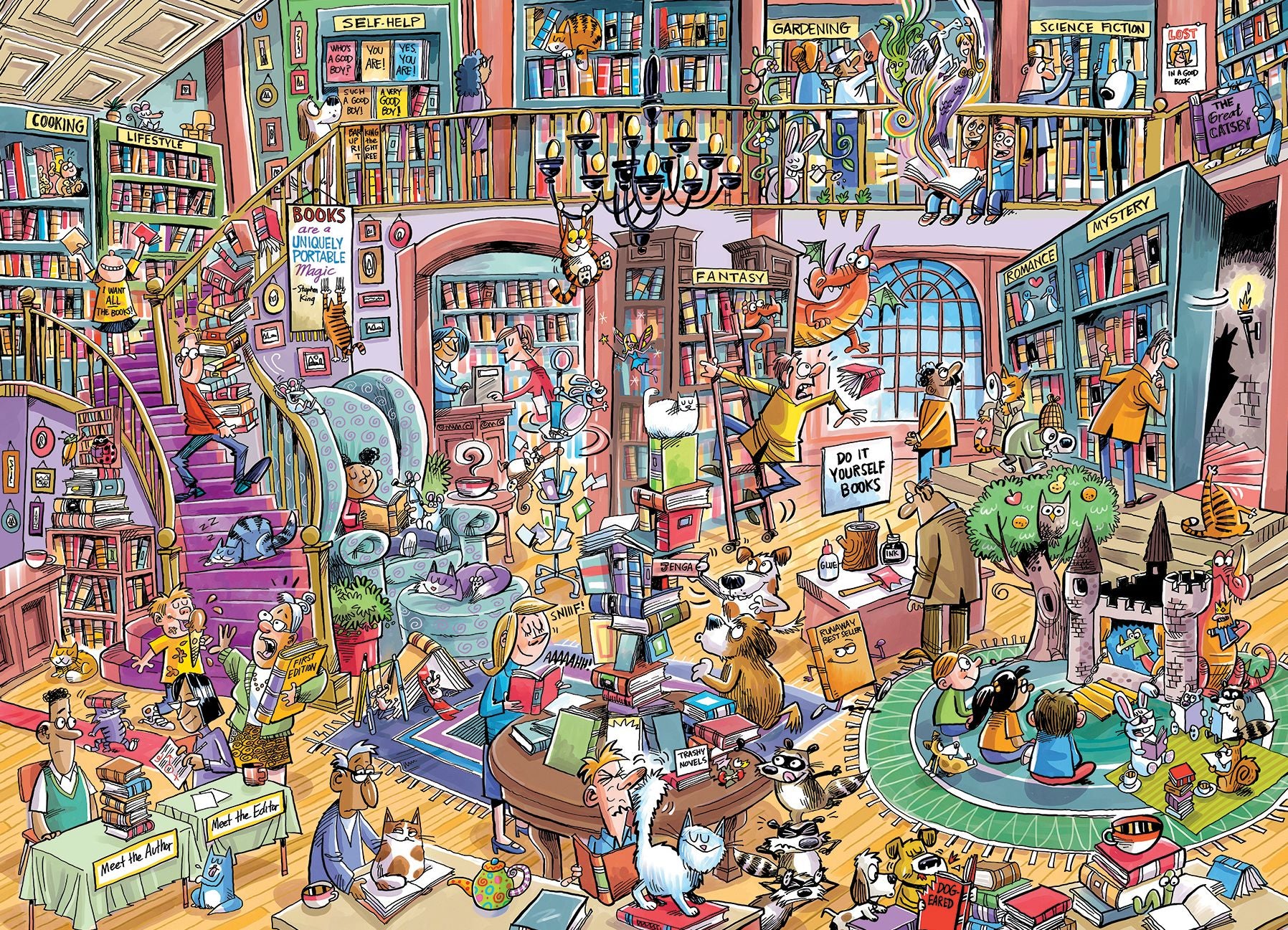 Bookshop Bedlam 1000 Piece Puzzle-B&N Exclusive
