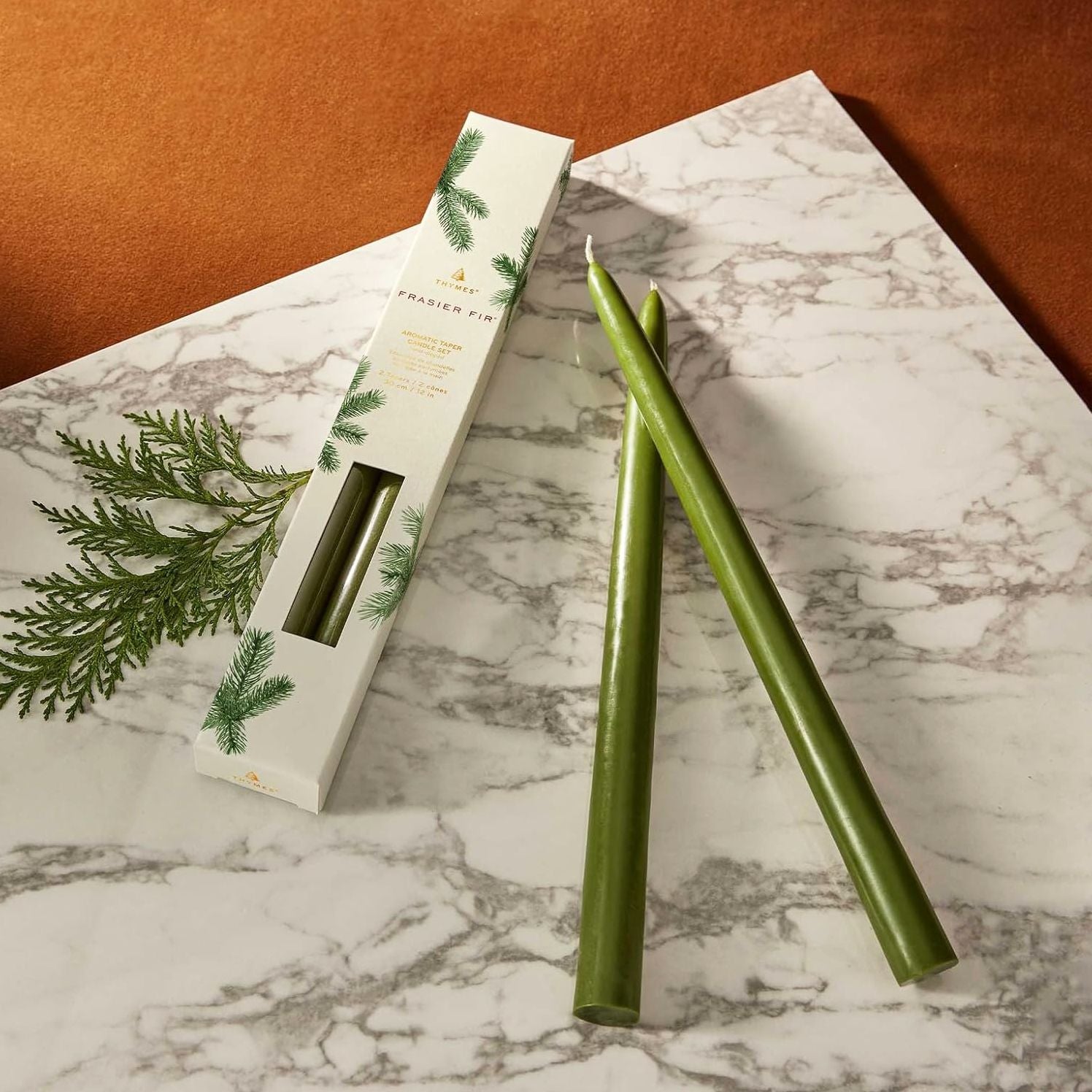 Frasier Fir Taper Candles Set of 2