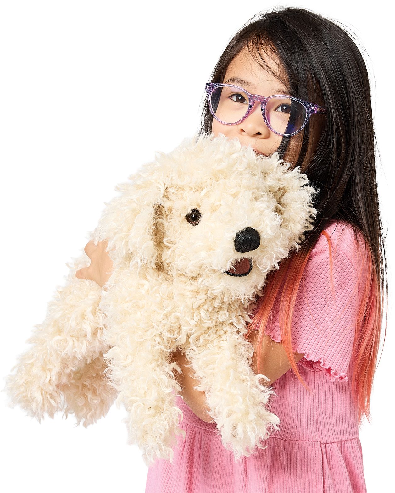 White Toy Poodle Puppy Puppet