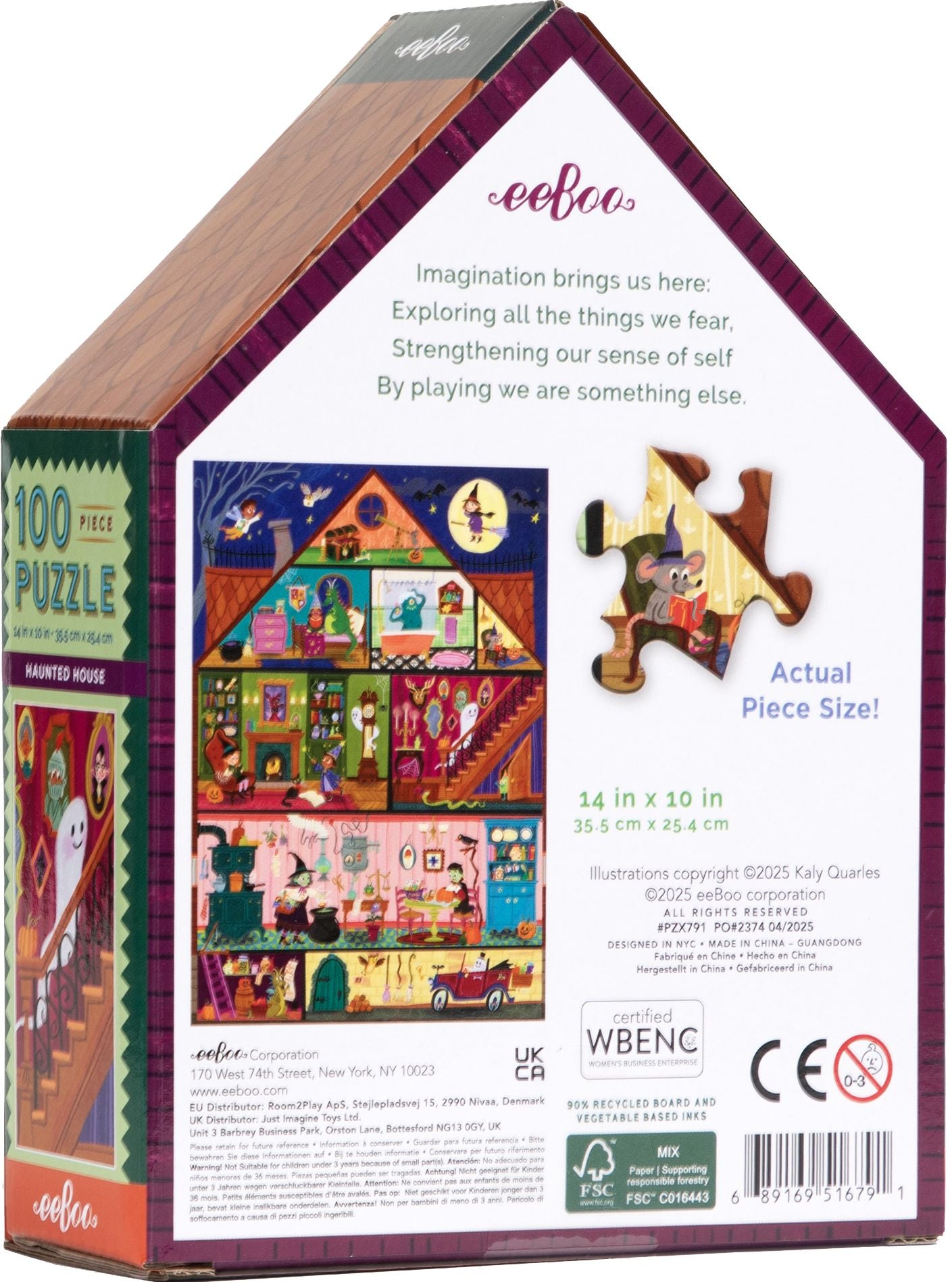 Haunted House 100 Piece Puzzle Shaped Box