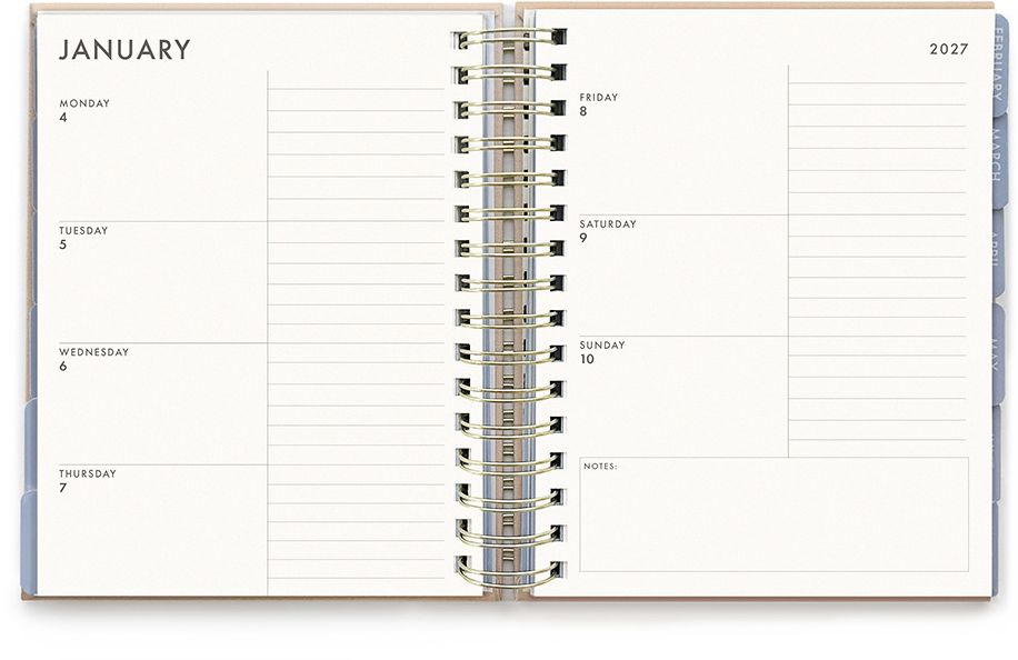 2026-2027 Floral Sprigs Die-cut 17-Month Planner
