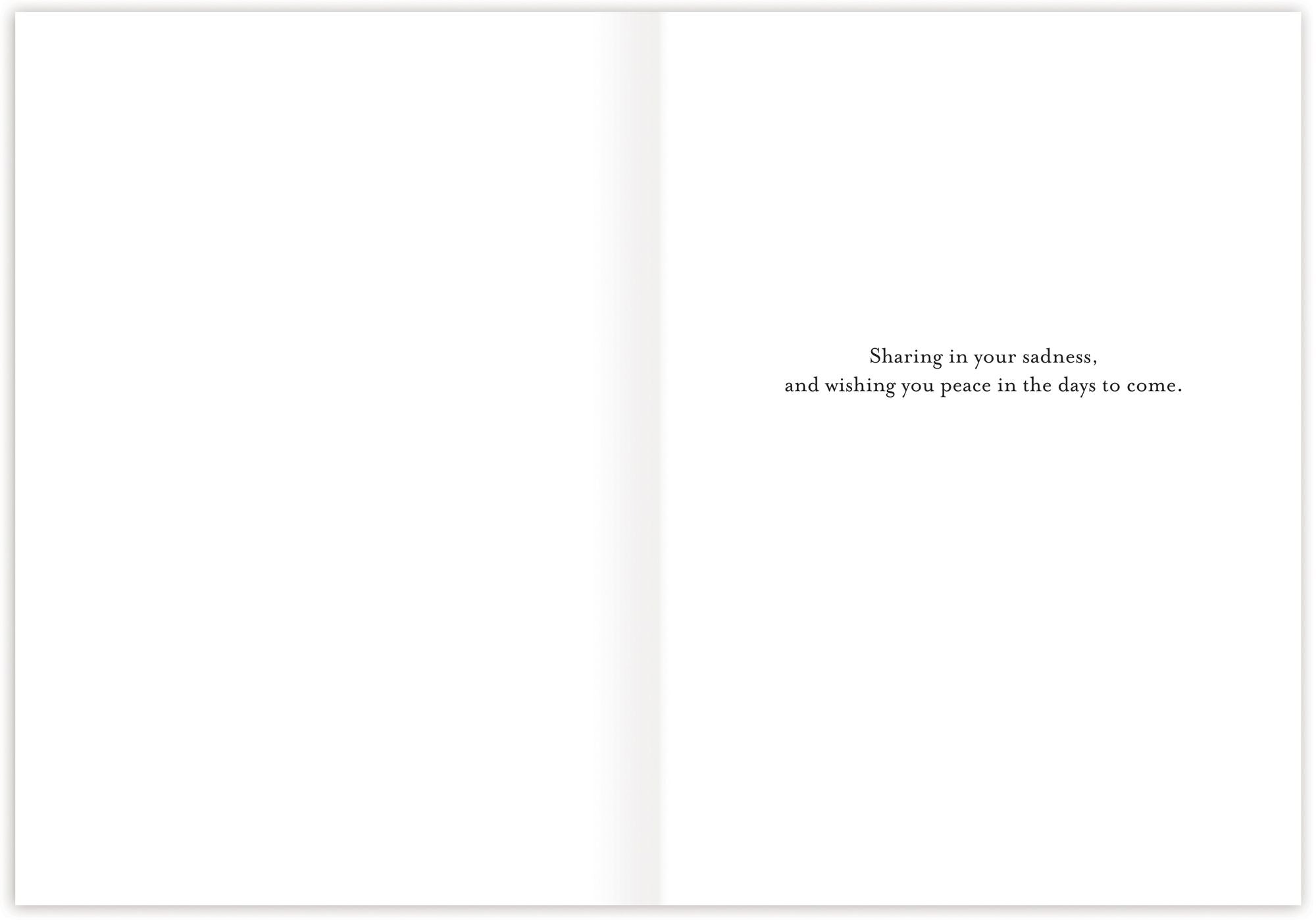 Sympathy Greeting Card Wishing You Peace