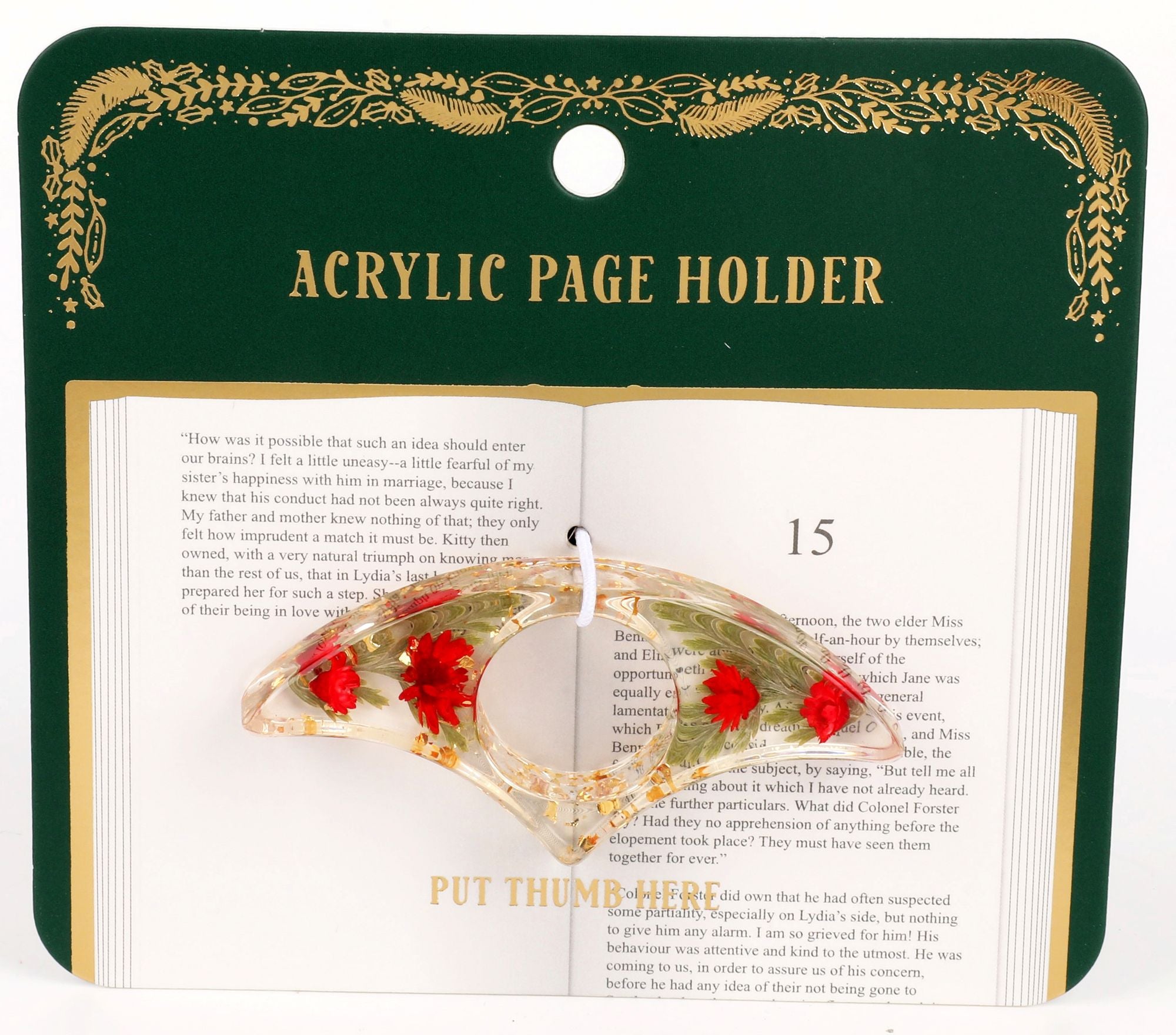 Acrylic floral page holder