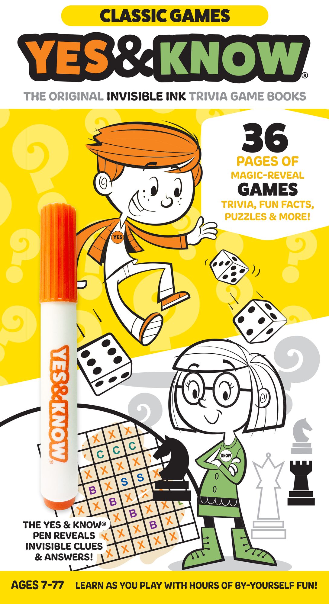 Yes & Know, The Original Invisible Ink Trivia Game Books- Classic Games
