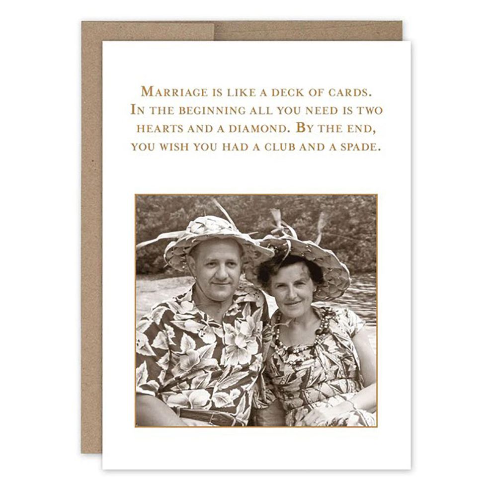 Marriage Is Like a Deck of Cards Anniversary Card