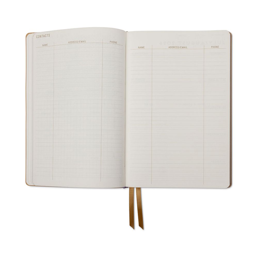 2026-2027 Celestial Birds Leatherette Weekly Desk Planner