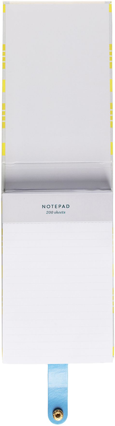 Neon Plaid Faux Leather Notepad w Snap Closure - Exclusive