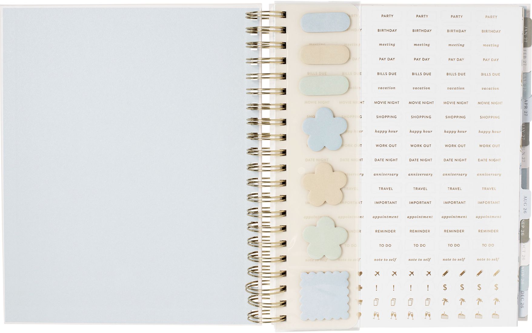 2026-2027 Rosemary Frame Weekly Desk Planner