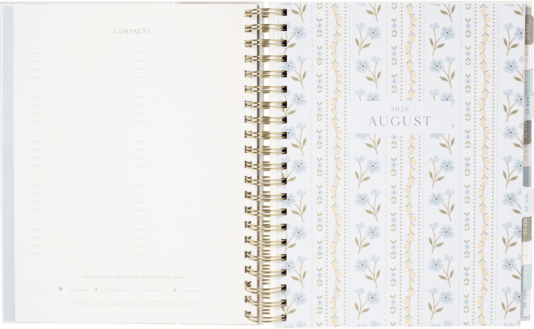 2026-2027 Rosemary Frame Weekly Desk Planner