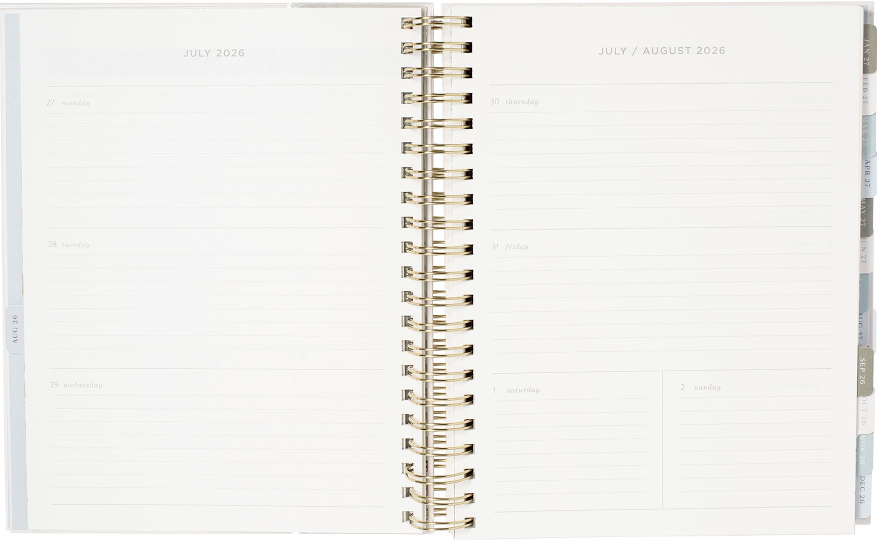 2026-2027 Rosemary Frame Weekly Desk Planner