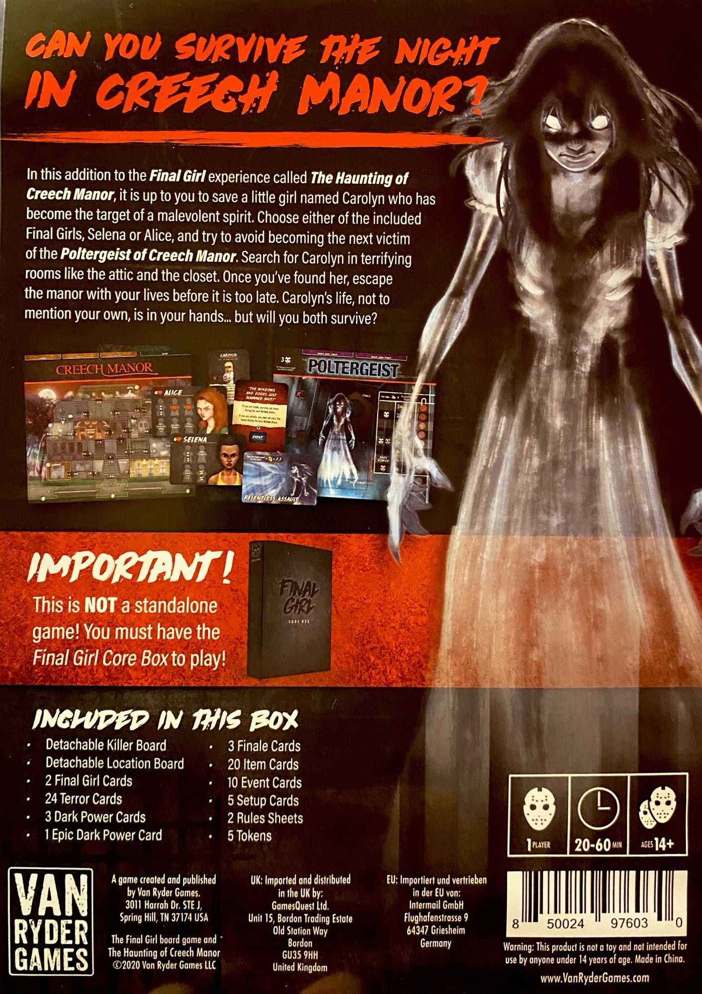 Final Girl: Haunting of Creech Manor by Evan Derrick and A. J. Porfirio