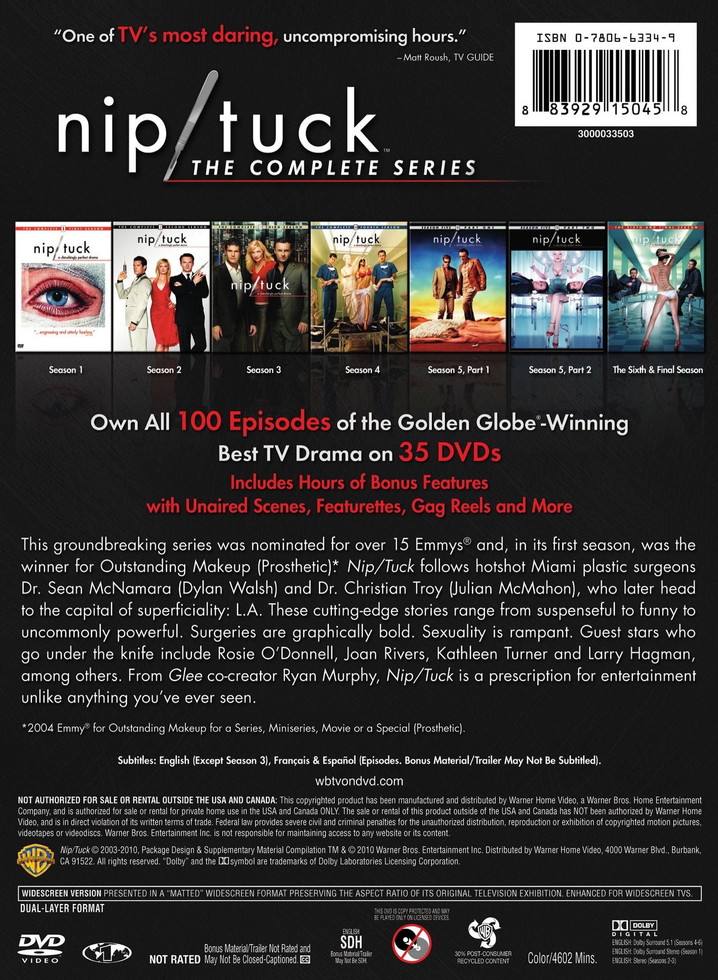 Nip/Tuck: The Complete Series [35 Discs]
