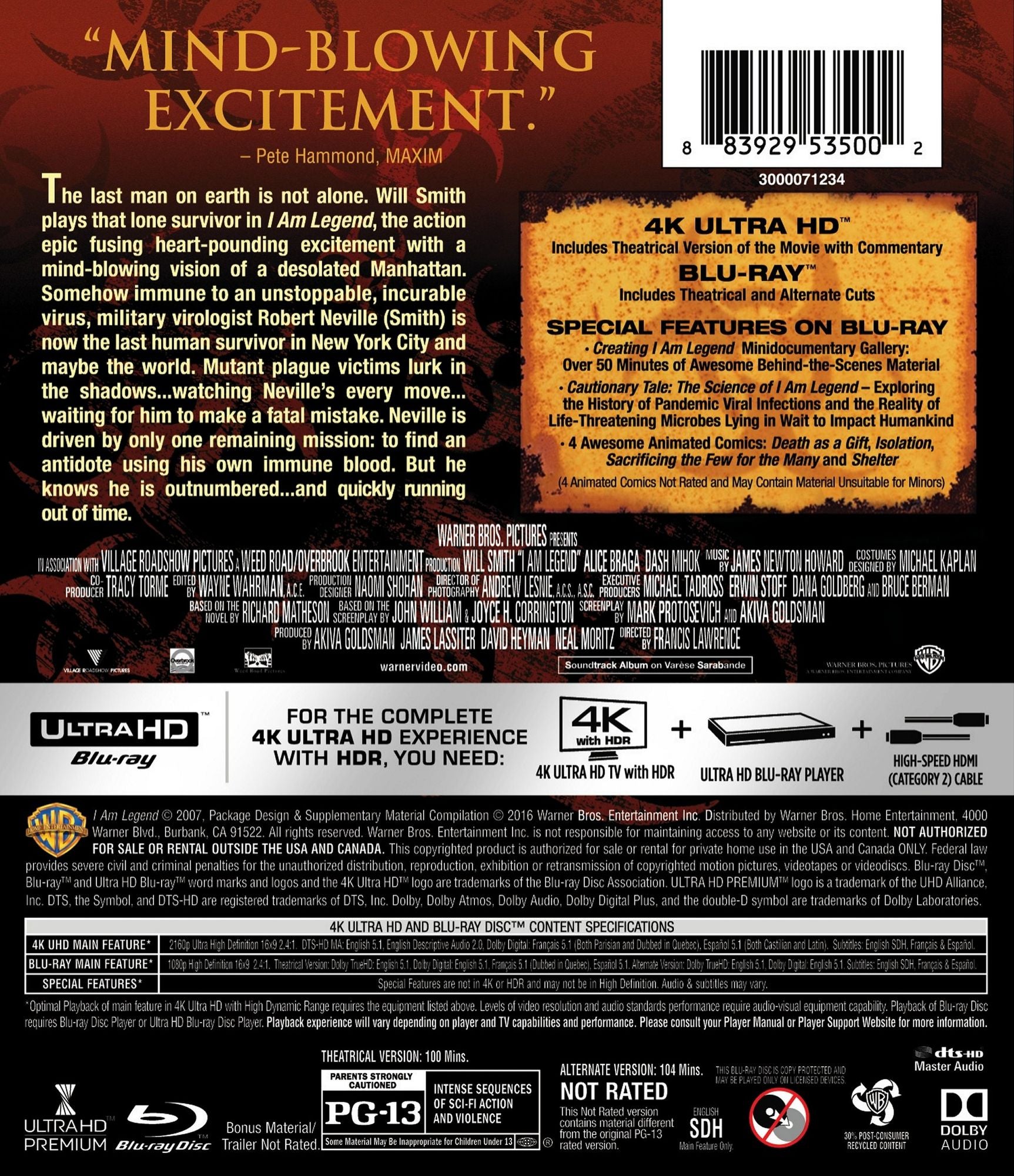I Am Legend [4K Ultra HD Blu-ray/Blu-ray]