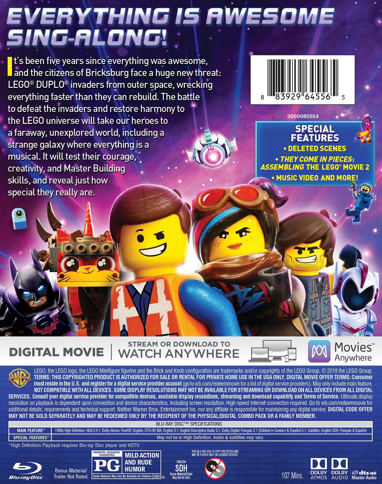 The LEGO Movie 2: The Second Part [4K Ultra HD Blu-ray/Blu-ray]
