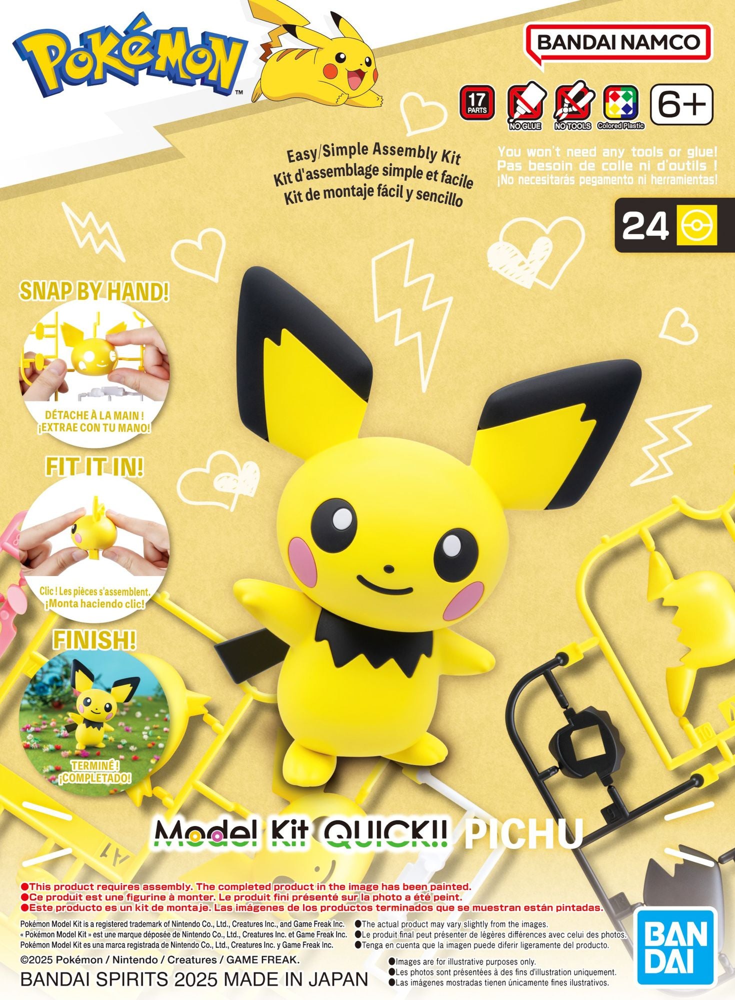 #24 Pichu, Bandai Hobby Pokemon Model Kit QUICK!!