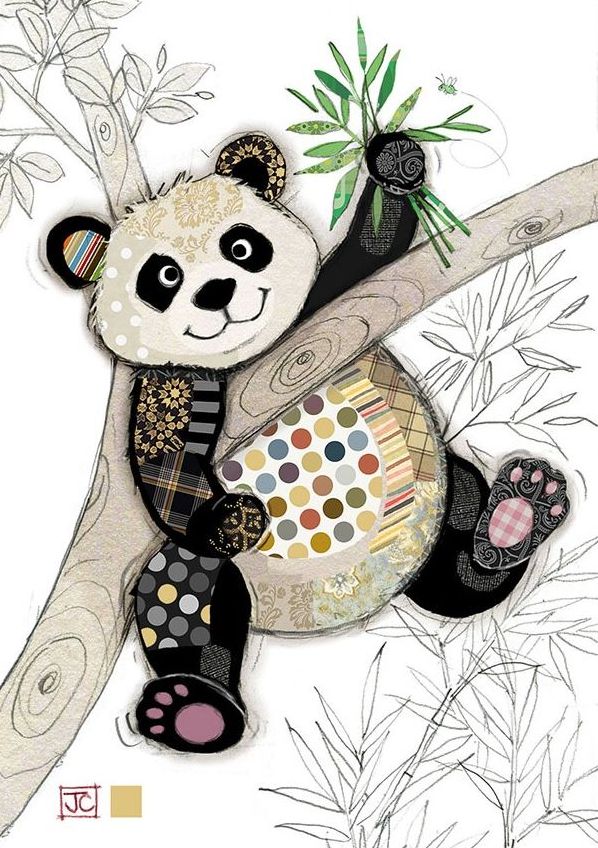 BLANK PO ZI PANDA GREETING CARD