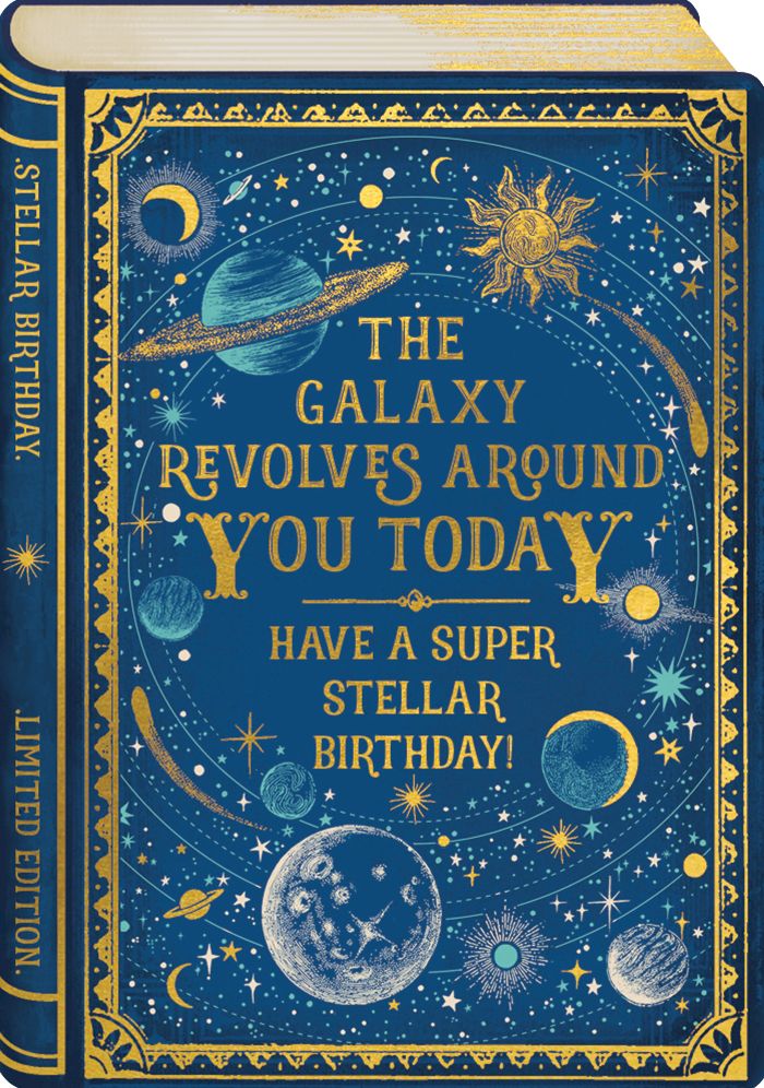 Galaxy Book Mini Birthday Card