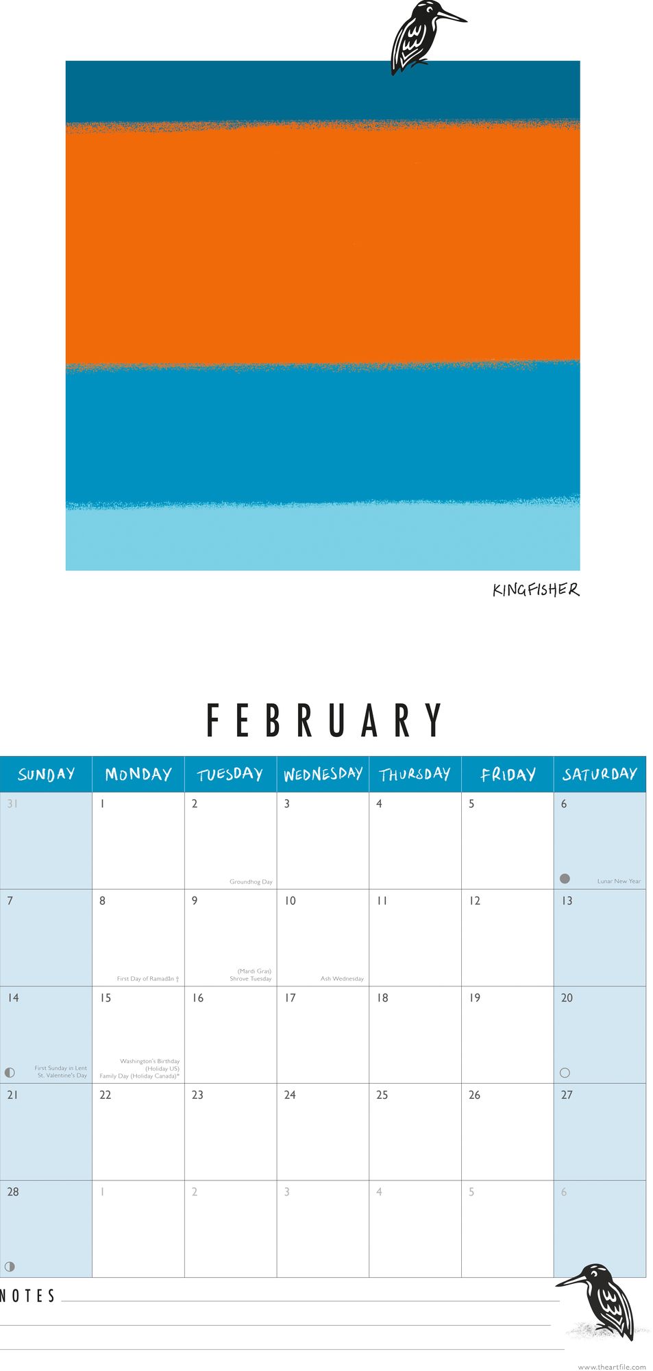 2027 Birdtone Wall Calendar
