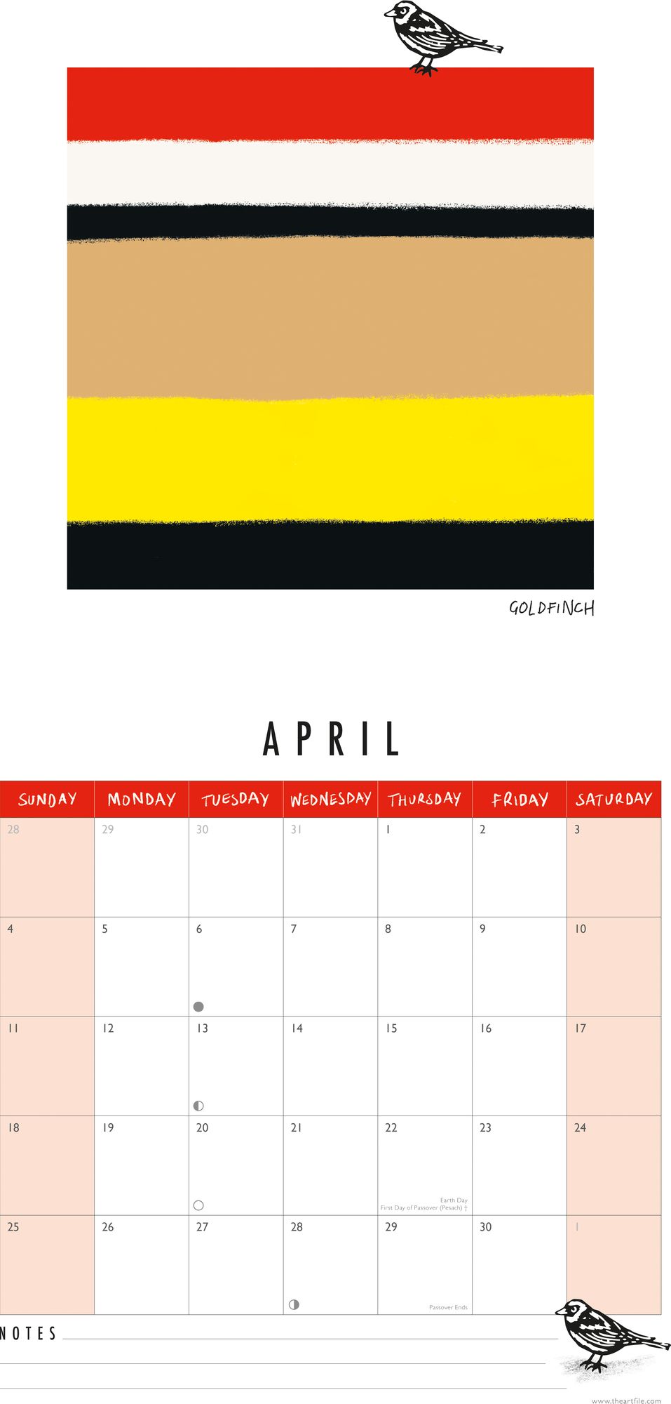 2027 Birdtone Wall Calendar