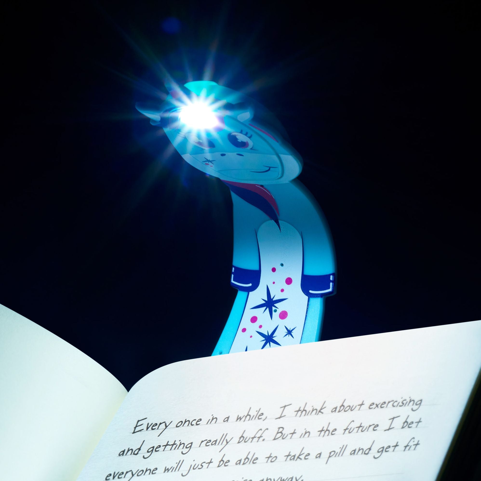 Flexilight Pals Unicorn Blue Booklight