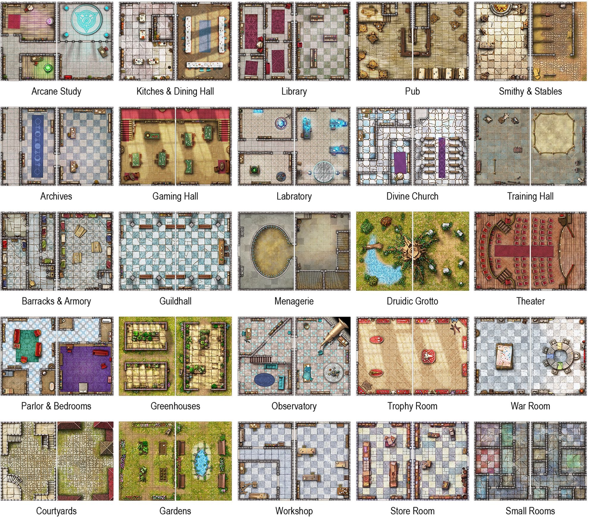 Bastions & Strongholds A Big Book of Battle Mats by Loke