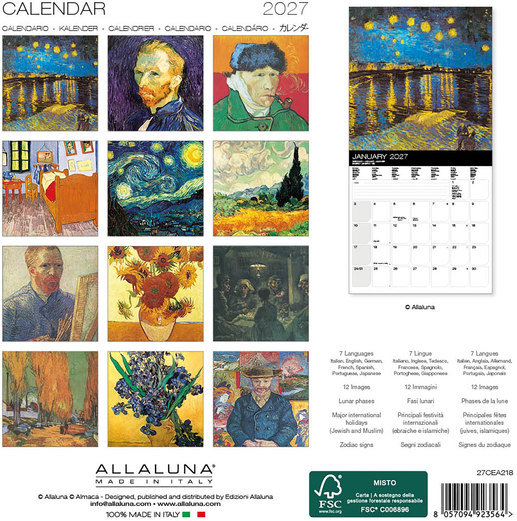 2027 Van Gogh Mini Calendar