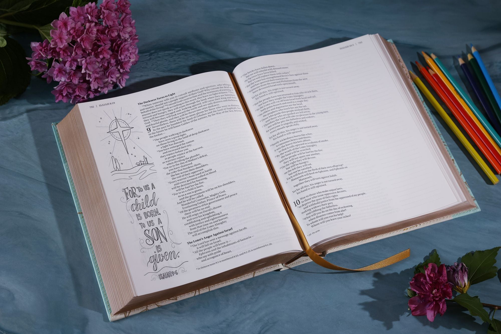 NIV, Beautiful Word Coloring Bible, Large Print, Leathersoft over Board, Teal: Hundreds of Verses to Color