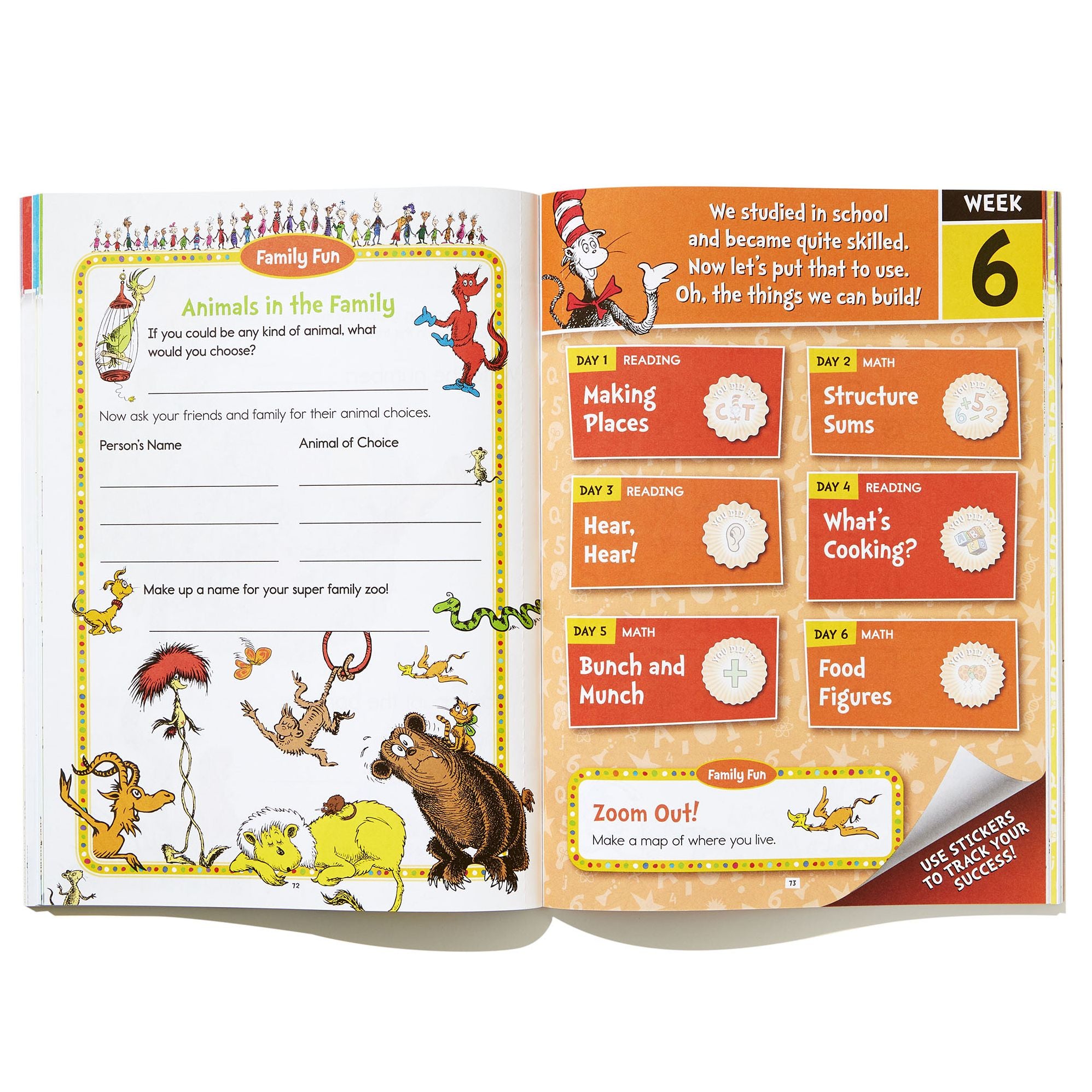 Summer with Seuss Workbook: Grades 1-2