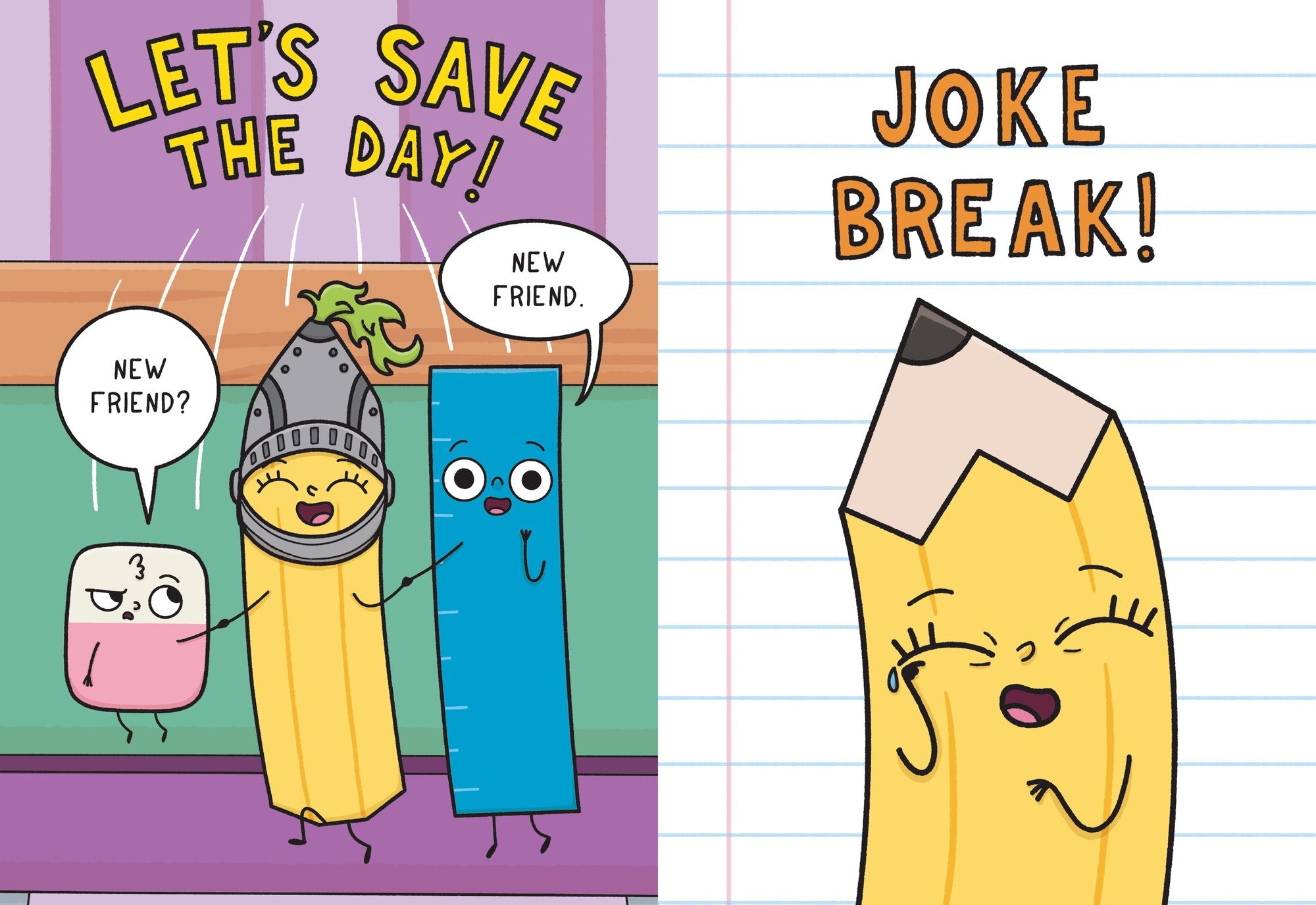 Pencil & Eraser: New Friends Rule!: An Early Reader Graphic Novel