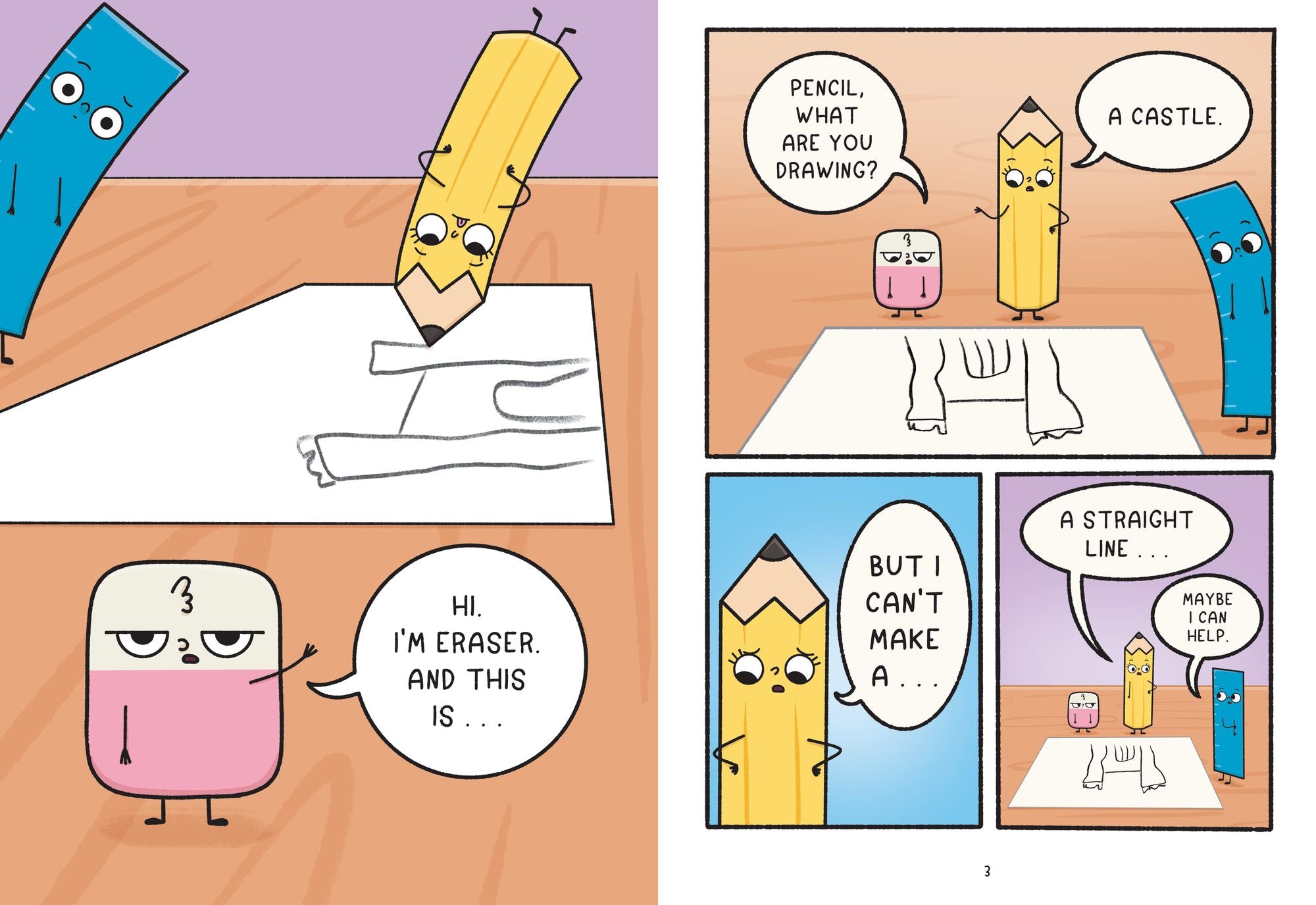 Pencil & Eraser: New Friends Rule!: An Early Reader Graphic Novel