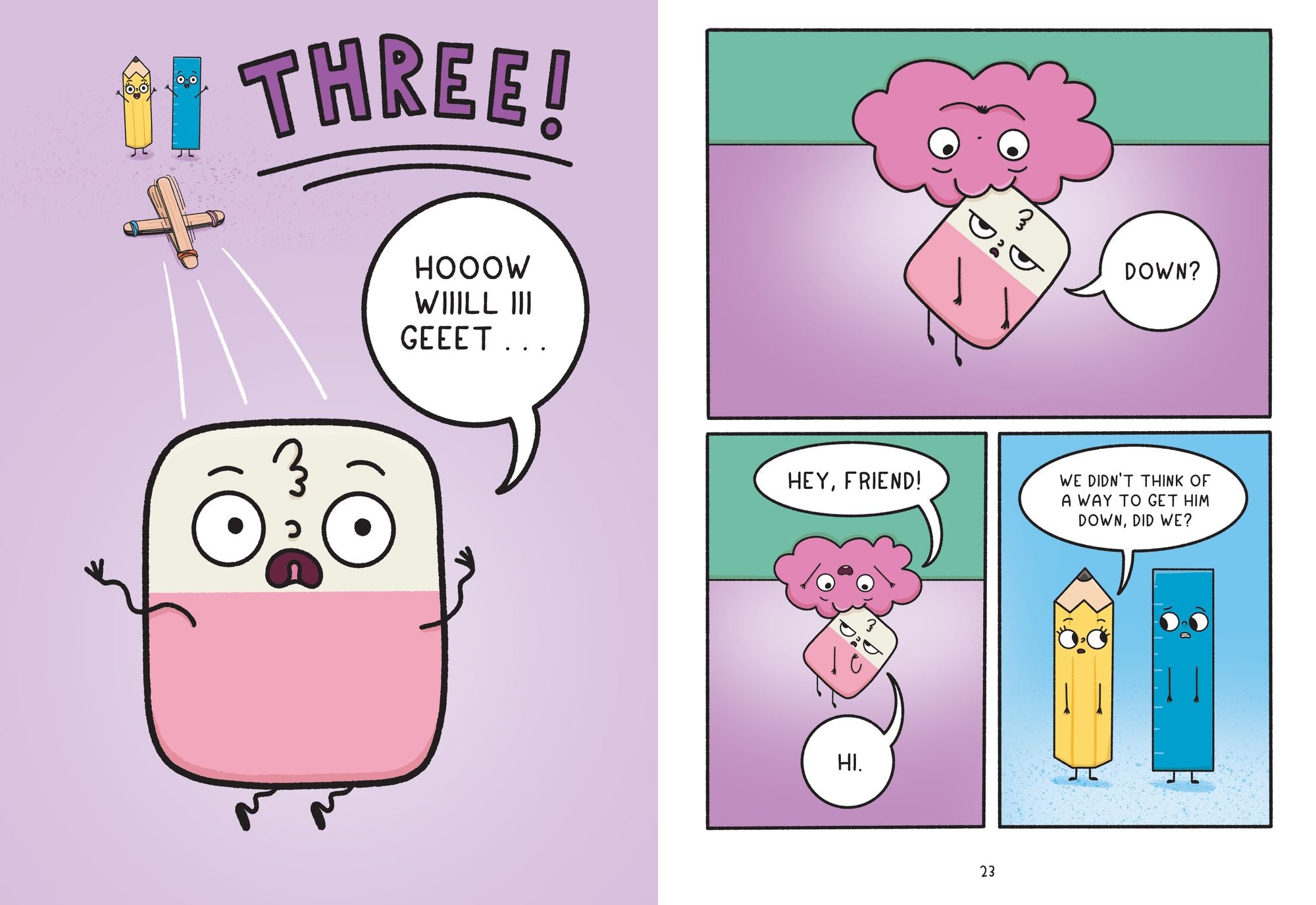 Pencil & Eraser: New Friends Rule!: An Early Reader Graphic Novel