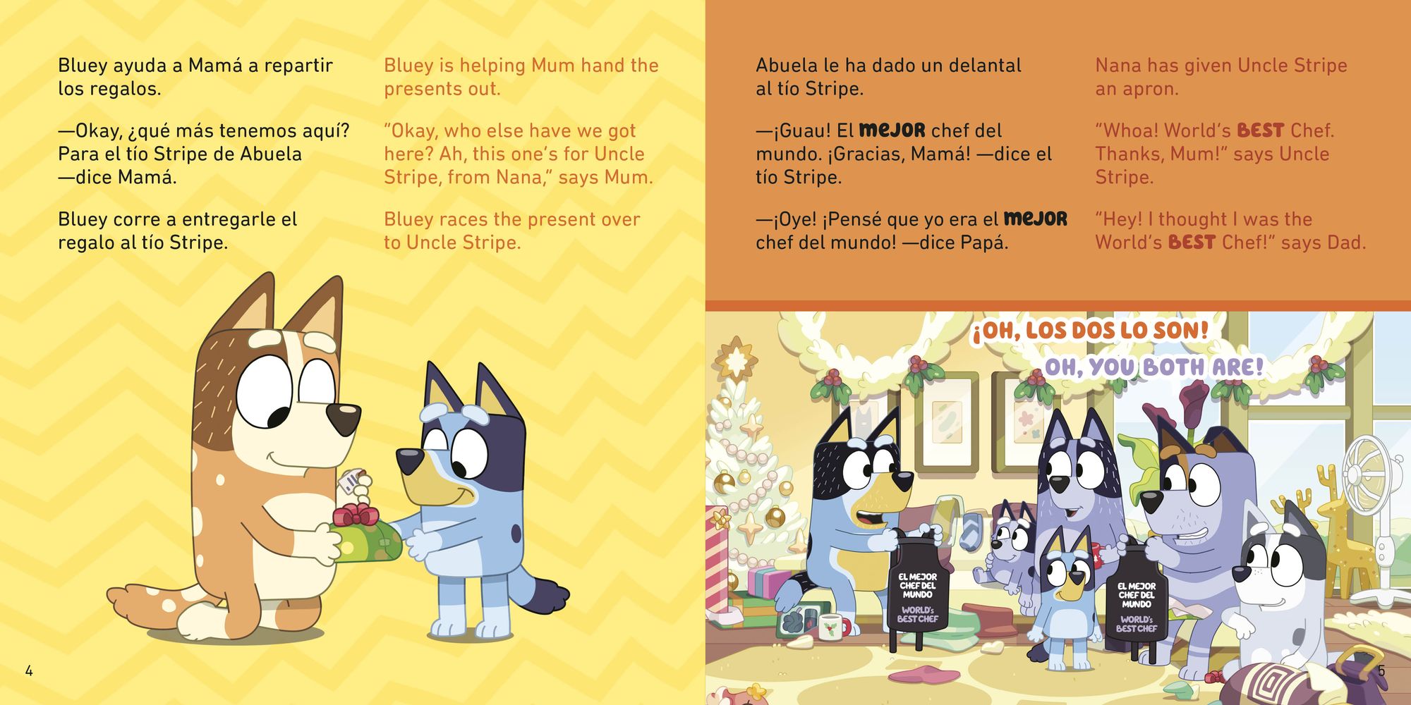 Bluey: Christmas Swim/Nadando en Navidad (Bilingual English-Spanish Edition)