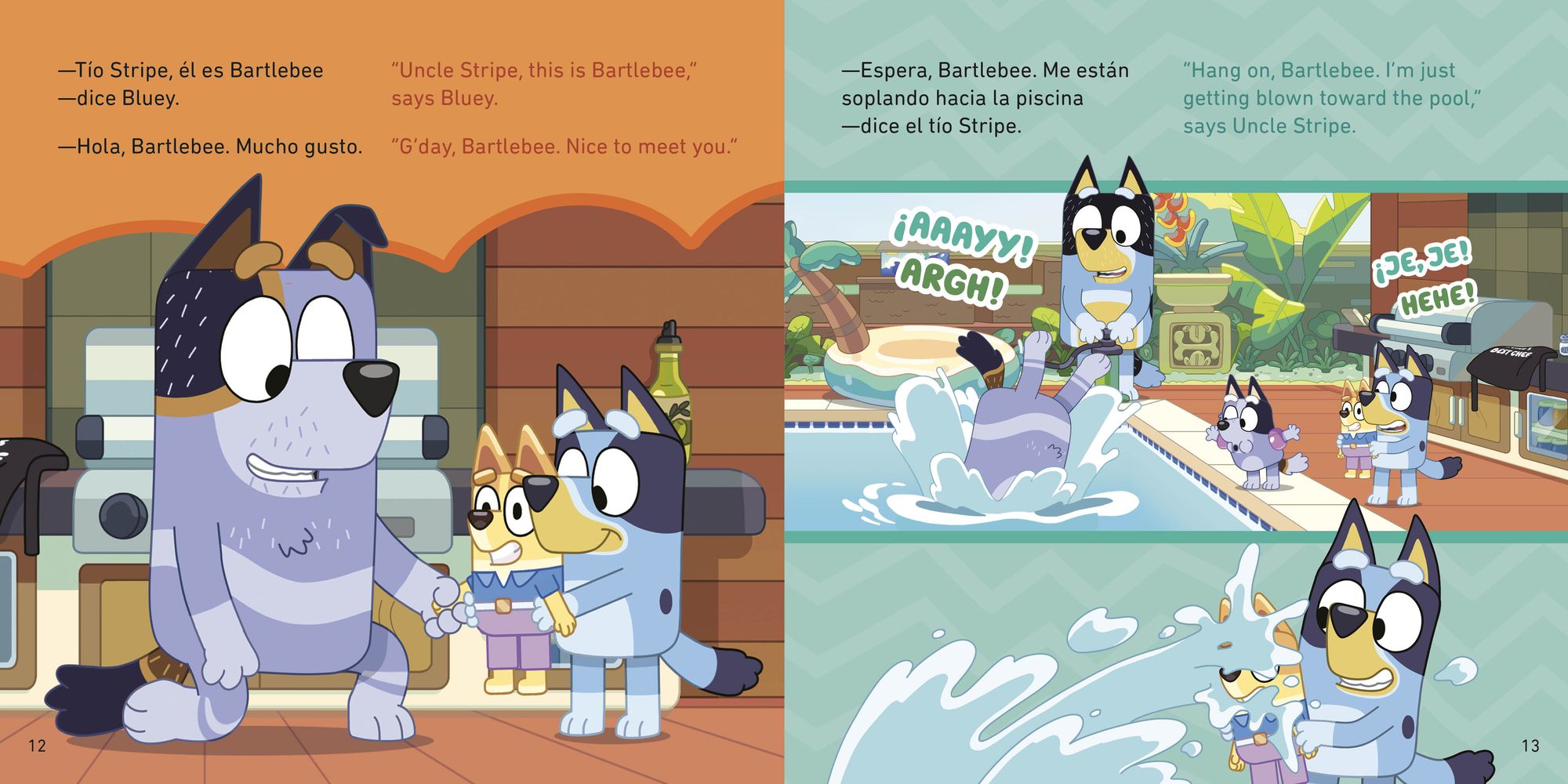 Bluey: Christmas Swim/Nadando en Navidad (Bilingual English-Spanish Edition)