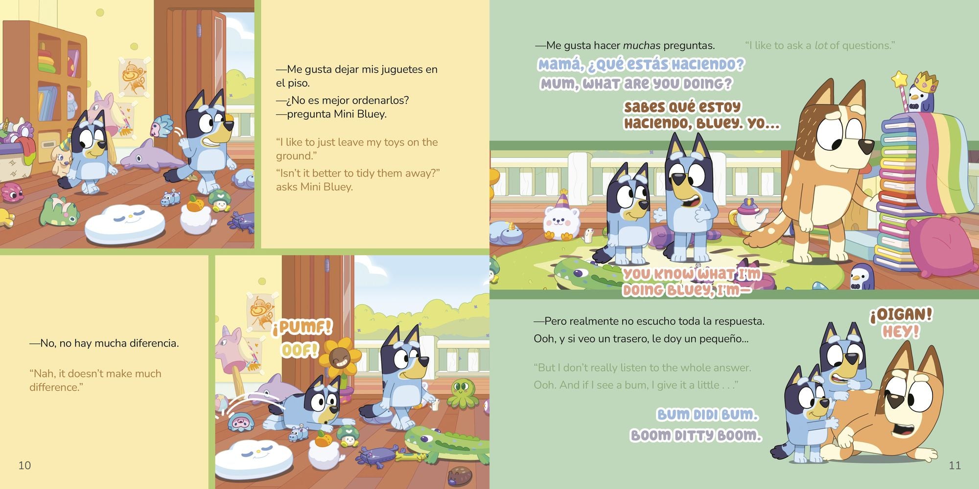 Mini Bluey (Bilingual English-Spanish Edition): Un libro bilingüe