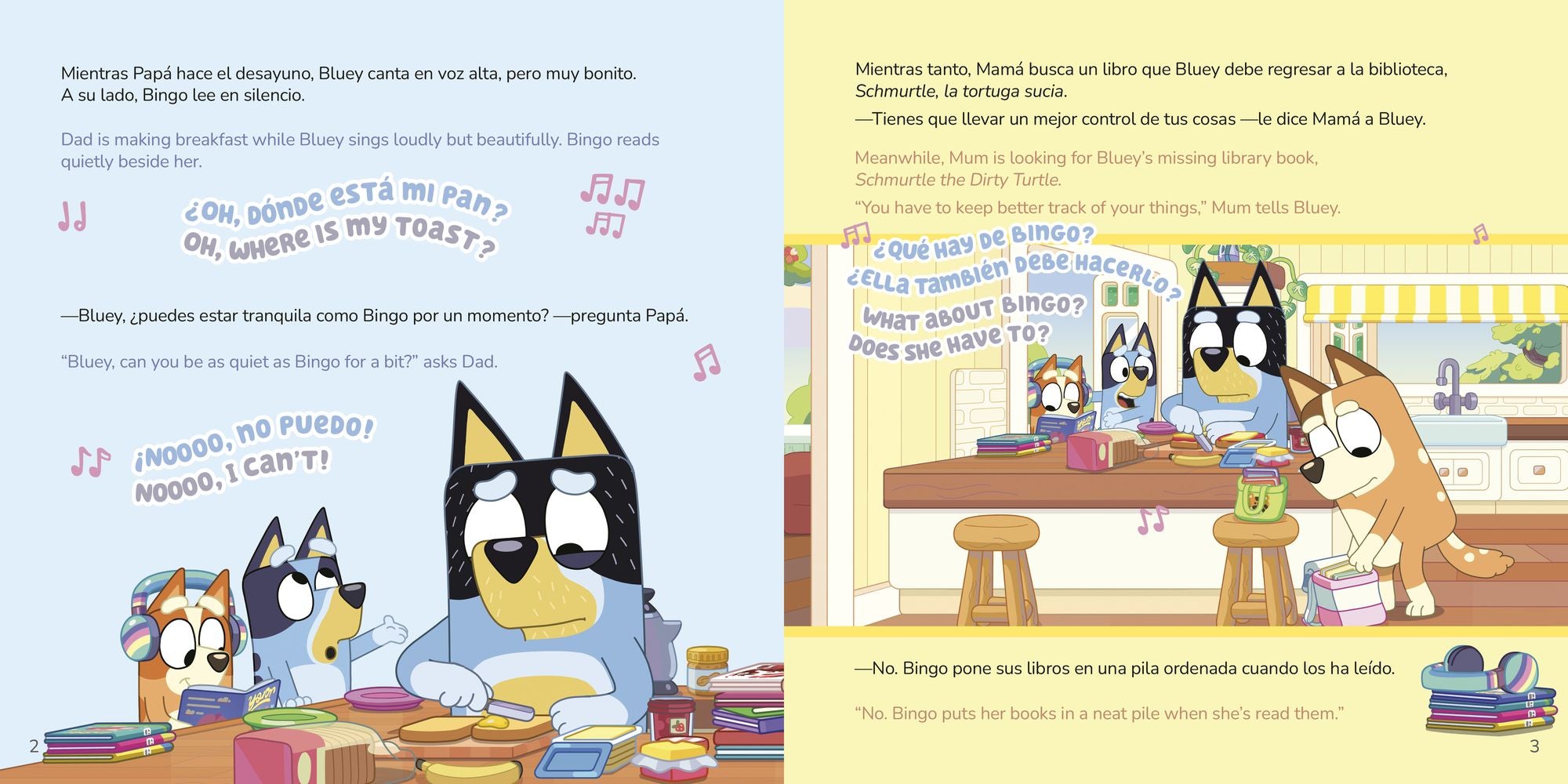Mini Bluey (Bilingual English-Spanish Edition): Un libro bilingüe