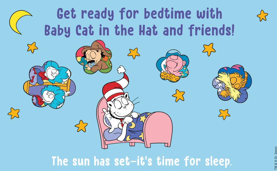 Good Night, Baby! With Dr. Seuss Babies: An Interactive Bedtime Book with Felt Flaps featuring Baby Cat in the Hat, Baby Lorax, Baby Fox in Socks, and more!