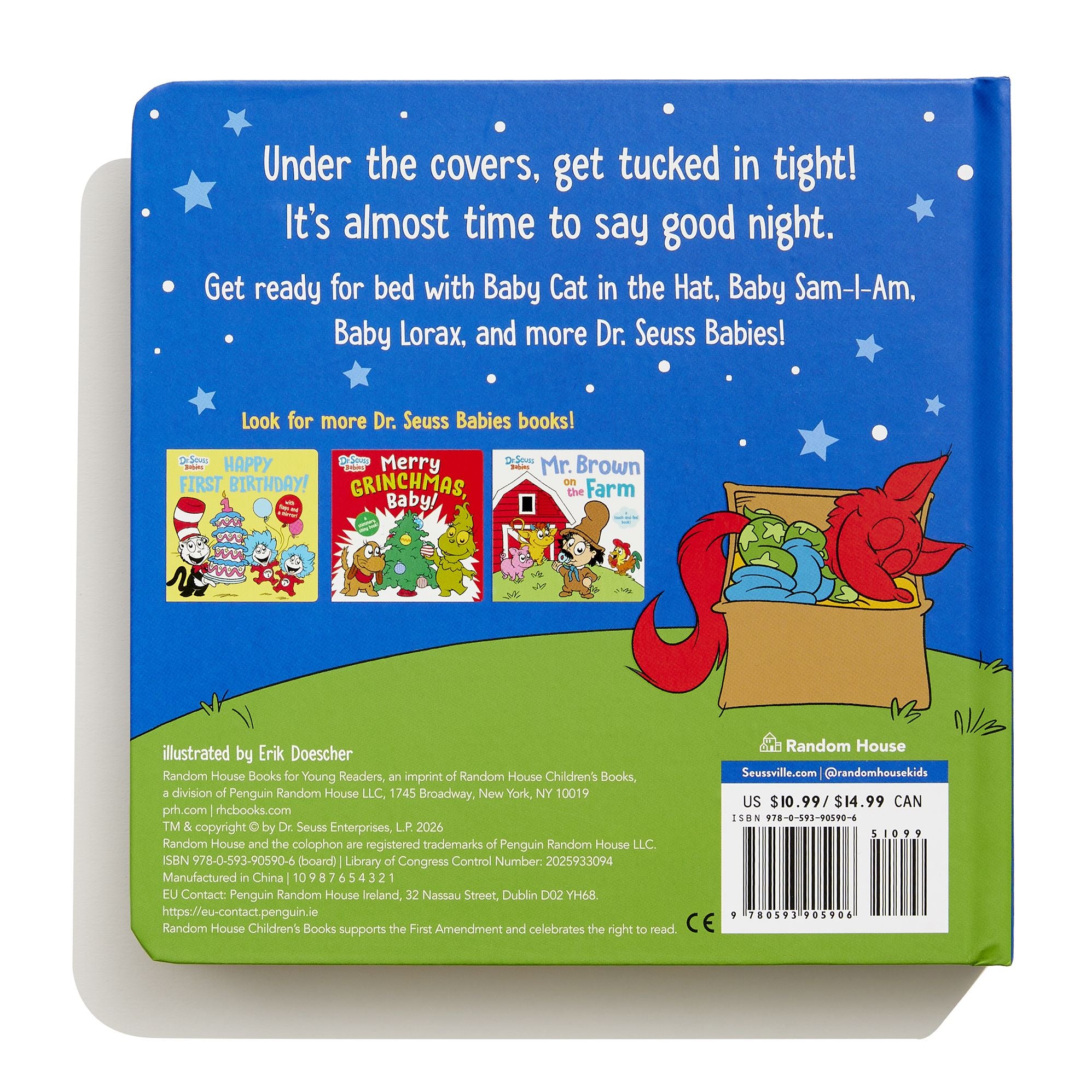 Good Night, Baby! With Dr. Seuss Babies: An Interactive Bedtime Book with Felt Flaps featuring Baby Cat in the Hat, Baby Lorax, Baby Fox in Socks, and more!