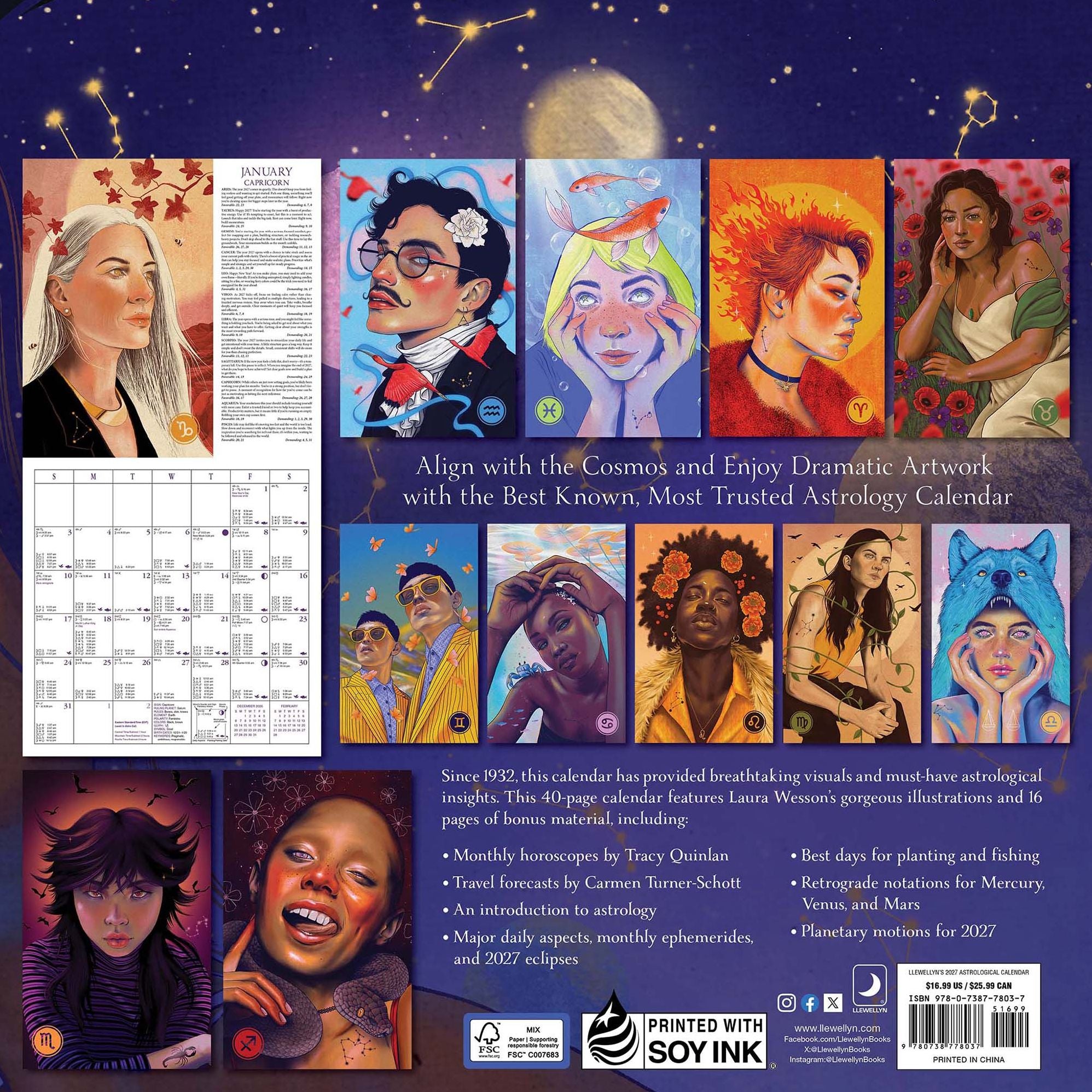 2027 Llewellyn's Astrological Wall Calendar